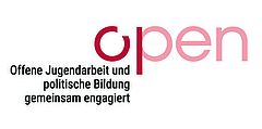 Logo des Projekts OPEN – Offene Jugendarbeit und politische Bildung gemeinsam engagiert